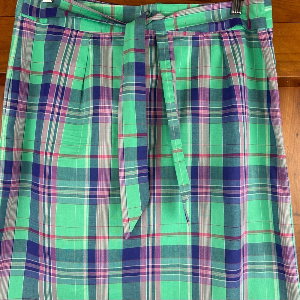 346 Brooks Brothers Preppy Plaid Lined Cotton Skirt  Festival Old Money - Picture 5 of 12
